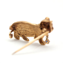 將圖片載入圖庫檢視器 14k Victorian Kitten Brooch