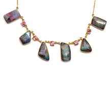 將圖片載入圖庫檢視器 14k Boulder Opal Necklace