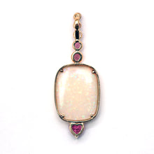 將圖片載入圖庫檢視器 14k Brazilian Opal Tourmaline Pendant