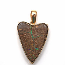 將圖片載入圖庫檢視器 14k Heartbreaker Boulder Opal Pendant