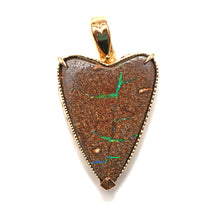 將圖片載入圖庫檢視器 14k Heartbreaker Boulder Opal Pendant