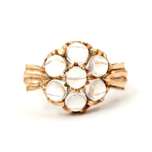 將圖片載入圖庫檢視器 10k Rainbow Moonstone Cluster Ring