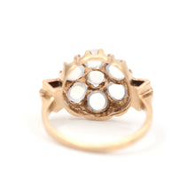 將圖片載入圖庫檢視器 10k Rainbow Moonstone Cluster Ring