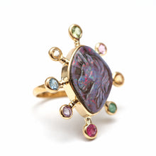 將圖片載入圖庫檢視器 18k Opal Unicorn Ring