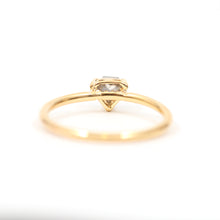 將圖片載入圖庫檢視器 14k Black Diamond Bitty Shield Ring