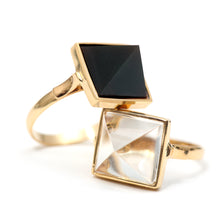 將圖片載入圖庫檢視器 14k Quartz Pyramid Ring