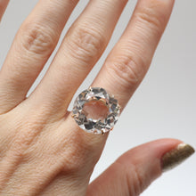 Laden Sie das Bild in den Galerie-Viewer, Gigantic 10k White Topaz Cocktail Ring