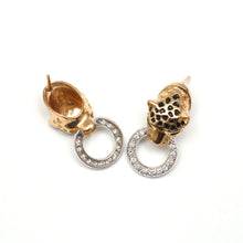 將圖片載入圖庫檢視器 14k Leopard Door Knocker Earrings