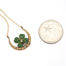將圖片載入圖庫檢視器 14k Victorian Clover Necklace