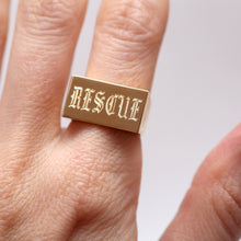 將圖片載入圖庫檢視器 TotemKitten Exclusive Chunky Signet Ring RESCUE