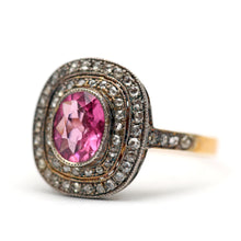 將圖片載入圖庫檢視器 Bubble Gum Pink Tourmaline Diamond Ring