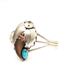 Load image into Gallery viewer, Vintage Navajo Sterling Bear Claw Cuff Bracelet
