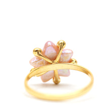 將圖片載入圖庫檢視器 14k Diamond Pink Pearl Star Ring
