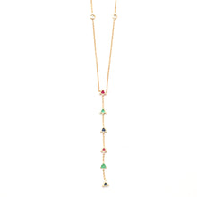 Carica l'immagine nel visualizzatore di Gallery, 14k Multigem Lariat Necklace
