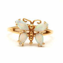 將圖片載入圖庫檢視器 14k Opal Butterfly Ring

