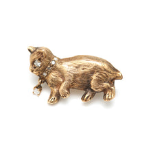將圖片載入圖庫檢視器 14k Victorian Kitten Brooch
