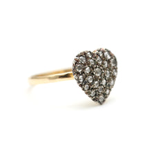 Load image into Gallery viewer, Victorian Rose Cut Diamond Heart Ring
