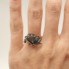 將圖片載入圖庫檢視器 14k Victorian Rose Cut Diamond Butterfly Ring
