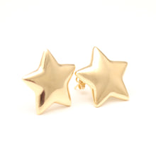 Carica l'immagine nel visualizzatore di Gallery, 14K Large Puffy Star Earrings
