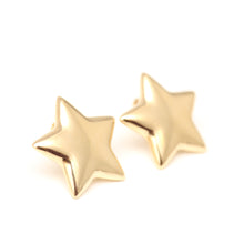 Carica l'immagine nel visualizzatore di Gallery, 14K Large Puffy Star Earrings
