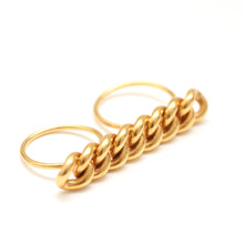 將圖片載入圖庫檢視器 14k Victorian Suffragette Double Ring
