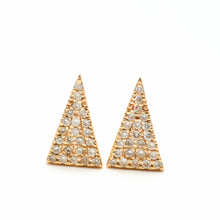 將圖片載入圖庫檢視器 14k Pavé Diamond Spike Stud Earrings
