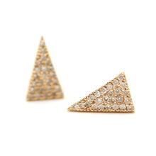 將圖片載入圖庫檢視器 14k Pavé Diamond Spike Stud Earrings
