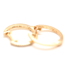 Load image into Gallery viewer, 14k Pavé Diamond Hopp Huggie Earrings
