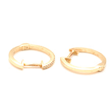 Load image into Gallery viewer, 14k Pavé Diamond Hopp Huggie Earrings
