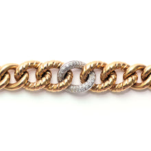 画像をギャラリービューアに読み込む, 14k Italian Diamond Curb Link Bracelet
