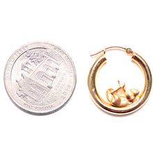 Carica l'immagine nel visualizzatore di Gallery, 14k Cat Hoop Earrings
