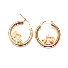 Carica l'immagine nel visualizzatore di Gallery, 14k Cat Hoop Earrings

