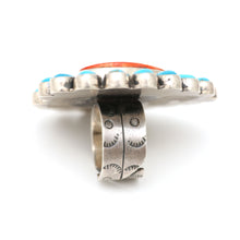 Carica l'immagine nel visualizzatore di Gallery, Federico Jimenez Spiny Oyster Heart Turquoise Ring
