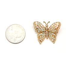 Carica l'immagine nel visualizzatore di Gallery, 18k Pavé Opal Diamond Butterfly Brooch
