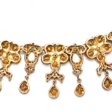 將圖片載入圖庫檢視器 14k/Sterling Diamond Flower Necklace
