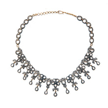 將圖片載入圖庫檢視器 14k/Sterling Diamond Flower Necklace
