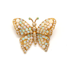 Carica l'immagine nel visualizzatore di Gallery, 18k Pavé Opal Diamond Butterfly Brooch

