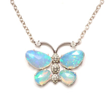 Load image into Gallery viewer, Opal Diamond Butterfly Necklace
