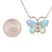 Load image into Gallery viewer, Opal Diamond Butterfly Necklace
