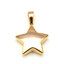 將圖片載入圖庫檢視器 14K Yellow Gold Puffy Star Charm Pendant
