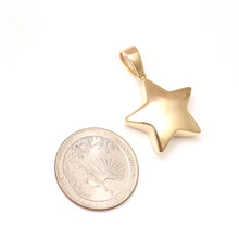 將圖片載入圖庫檢視器 14K Yellow Gold Puffy Star Charm Pendant
