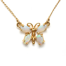 Carica l'immagine nel visualizzatore di Gallery, 14k Australian Opal Butterfly Necklace
