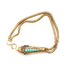 Charger l'image dans la galerie, 14k Turquoise Snake Bracelet
