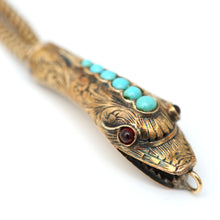 Charger l'image dans la galerie, 14k Turquoise Snake Bracelet
