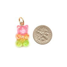 Laden Sie das Bild in den Galerie-Viewer, 14k Glitter Bear Charm KiwiBerry
