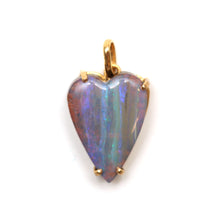 Carica l'immagine nel visualizzatore di Gallery, 14k Boulder Opal Heart Pendant
