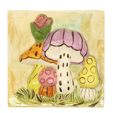Load image into Gallery viewer, Vintage Ceramic Mushroom Wall Tiles
