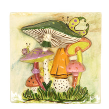 Load image into Gallery viewer, Vintage Ceramic Mushroom Wall Tiles

