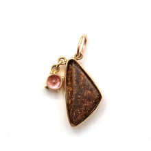 Carica l'immagine nel visualizzatore di Gallery, 14k Australian Boulder Opal Pink Tourmaline Pendant
