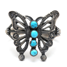 Carica l'immagine nel visualizzatore di Gallery, Sterling Turquoise Navajo Butterfly Cuff Bracelet
